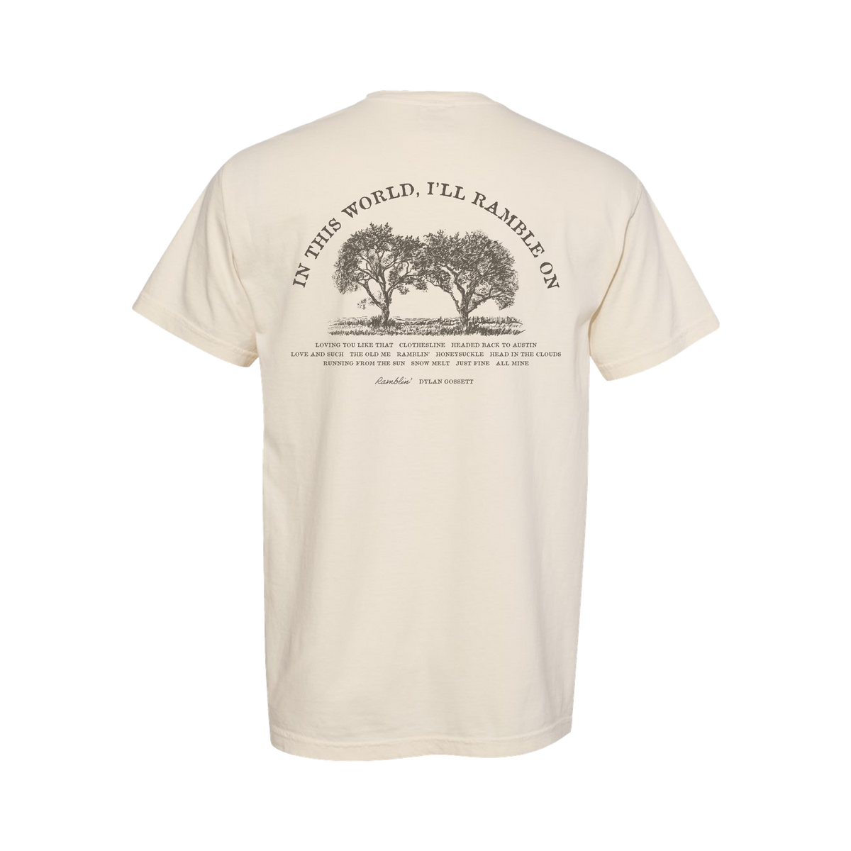 Ramblin' Tracklist Tee Back