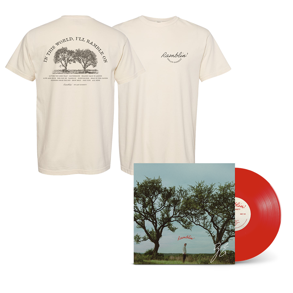 Ramblin' Texas Sunset Red Signed Vinyl + Ramblin' Tracklist Tee