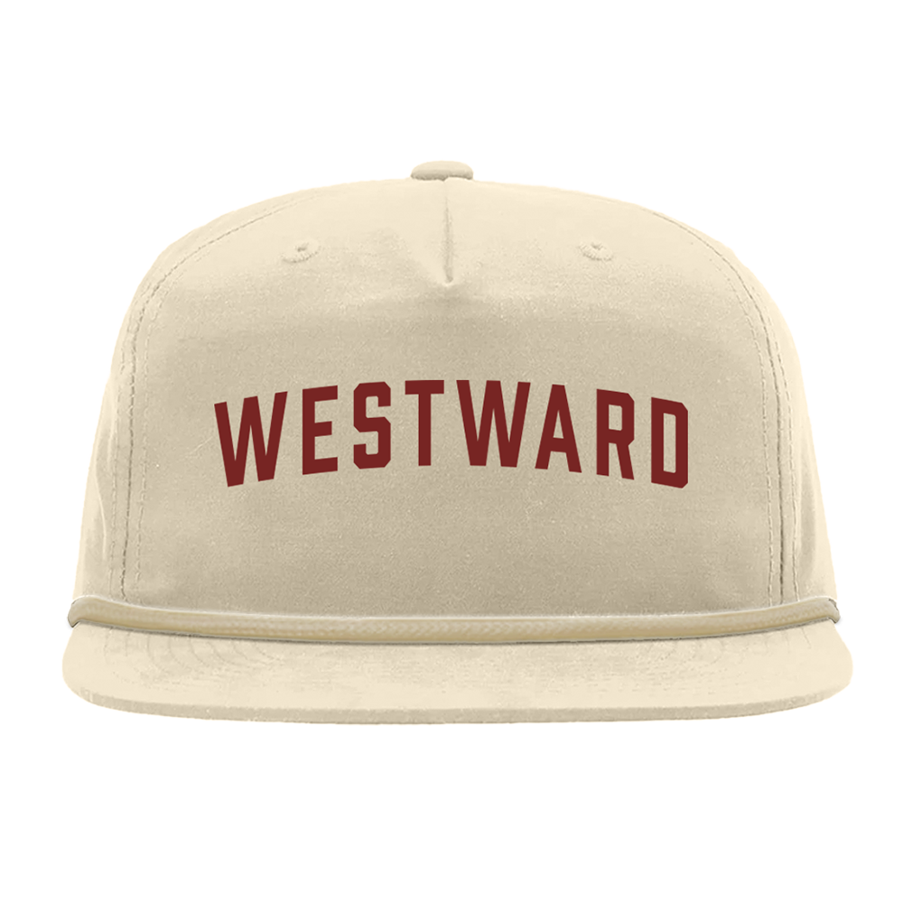 Cream Block Logo Westward Hat Front